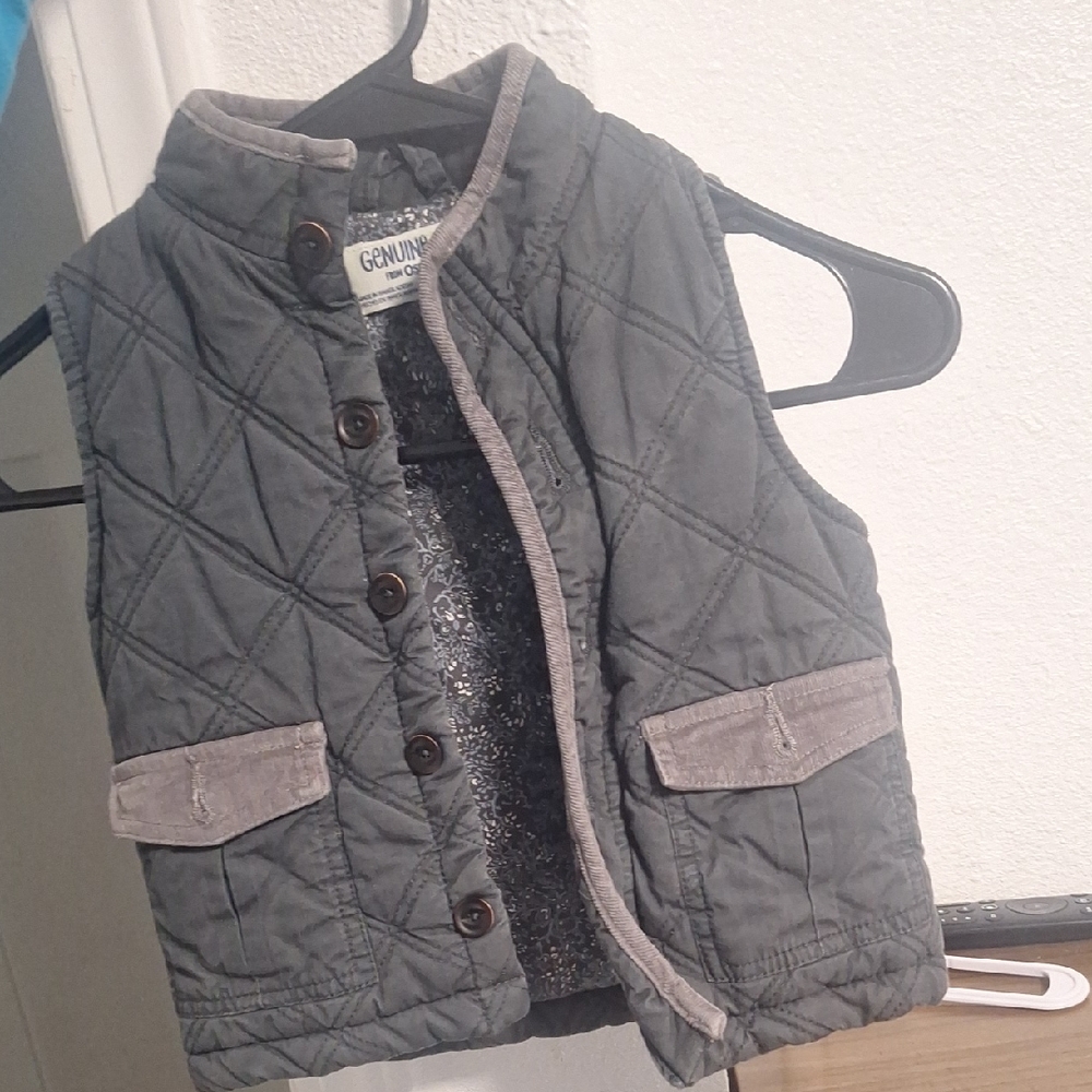 OshKosh B'gosh Blue Floral Quilted Vest